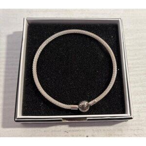 LaMenars 925 Sterling Silver Forever Love Charm Bracelet 21cm In Gift Box